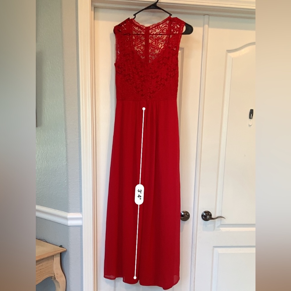 Miusol red polyester maxi dress size M